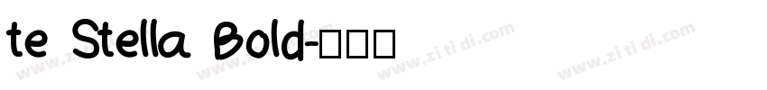 te Stella Bold字体转换